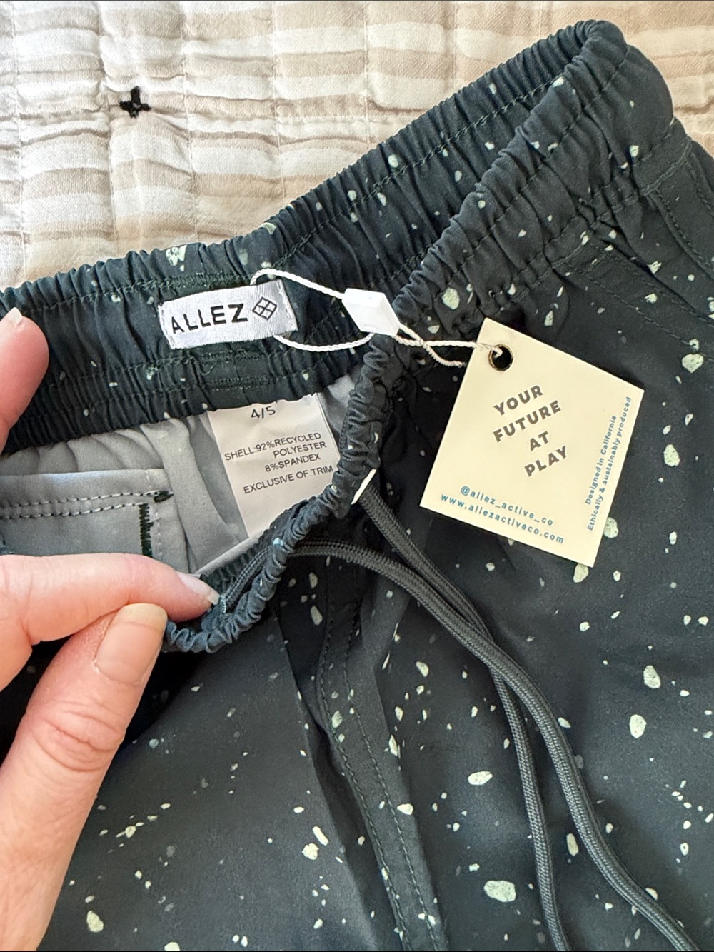 Boys Black Speckle Performance Shorts - Picture 2 of 3